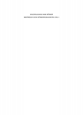 Imagen de portada: Polyploidie der Rüben 1st edition 9783112739228