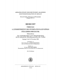 Titelbild: Bericht über das 4. Ländertreffen des Internationalen Büros für Gebirgsmechanik 1st edition 9783112742402