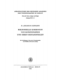 Immagine di copertina: Mikrobielle Korrosion von Kunststoffen und ihren Bestandteilen 1st edition 9783112742488