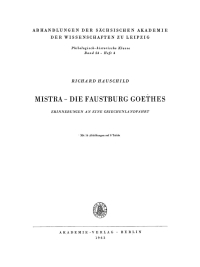 Imagen de portada: Mistra – Die Faustburg Goethes 1st edition 9783112742723