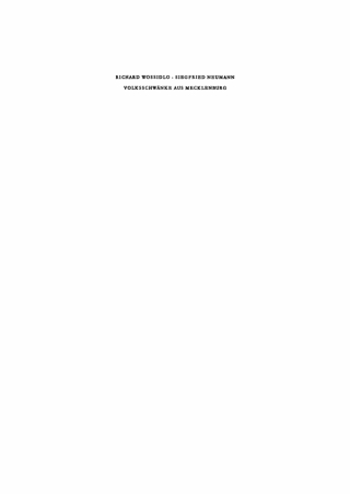 Cover image: Volksschwänke aus Mecklenburg 5th edition 9783112745403