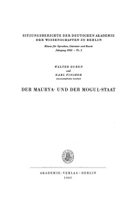 表紙画像: Der Maurya- und der Mogul-Staat 1st edition 9783112746080