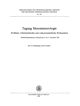 Cover image: Tagung Mesometeorologie 1st edition 9783112750285