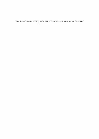 Cover image: Textile Gebrauchswertprüfung 1st edition 9783112750483