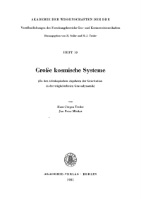 Cover image: Große kosmische Systeme 1st edition 9783112753767