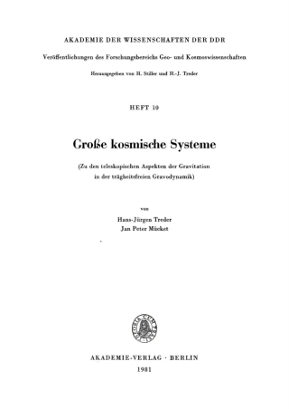 Cover image: Große kosmische Systeme 1st edition 9783112753767