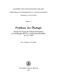 Titelbild: Probleme der Ökologie 1st edition 9783112754108