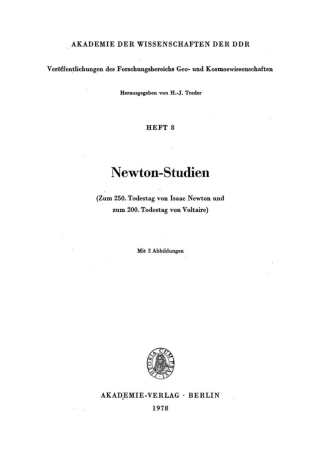 Cover image: Newton-Studien 1st edition 9783112754221