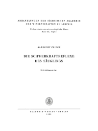 Imagen de portada: Die Schwerkraftreflexe des Säuglings 1st edition 9783112755600