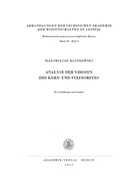 Omslagafbeelding: Analyse der Virosen des Kern- und Steinobstes 1st edition 9783112755686