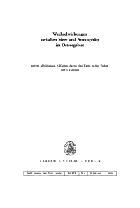 Omslagafbeelding: Wechselwirkungen zwischen Meer und Atmosphäre im Ostseegebiet 1st edition 9783112756522