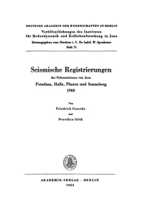 表紙画像: Seismische Registrierungen der Nebenstationen von Jena 1st edition 9783112756805