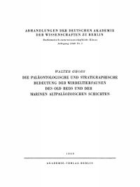 Omslagafbeelding: Die paläontologische und stratigraphische Bedeutung der Wirbeltierfaunen des Old Reds und der marinen altpaläozoischen Schichten 1st edition 9783112759141