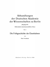 Cover image: Die Frühgeschichte der Eisenbahnen 1st edition 9783112759264