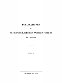 Imagen de portada: Photographische Doppelsternmessungen mit dem Astrographen des Astrophysikalischen Observatoriums Potsdam 1st edition 9783112759905