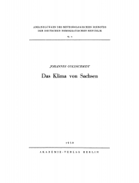 Imagen de portada: Das Klima von Sachsen 1st edition 9783112760086