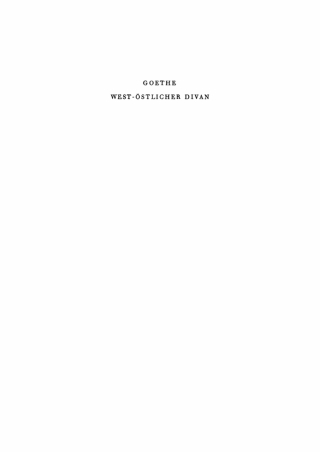 Cover image: West-östlicher Divan, 1. Text 1st edition 9783112761069