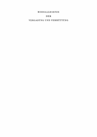 Titelbild: Modellgesetze der Vergasung und Verhüttung 1st edition 9783112761502