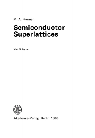 Imagen de portada: Semiconductor Superlattices 1st edition 9783112761847