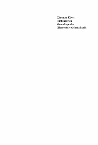Imagen de portada: Eichtheorien 1st edition 9783112761946
