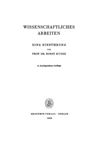 Cover image: Wissenschaftliches Arbeiten 2nd edition 9783112762707