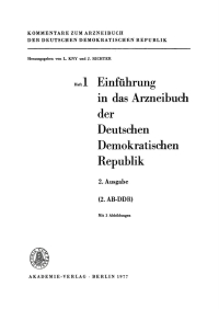 Imagen de portada: Einführung in das Arzneibuch der Deutschen Demokratischen Republik 2nd edition 9783112763445