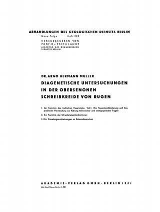 Cover image: Diagenetische Untersuchungen in der obersenonen Schreibkreide von Rügen 1st edition 9783112764800