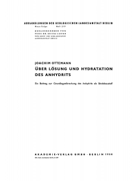 表紙画像: Über Lösung und Hydratation des Anhydrits 1st edition 9783112764886