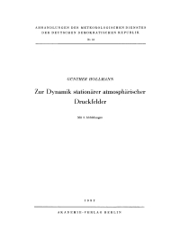 Cover image: Zur Dynamik stationärer atmosphärischer Druckfelder 1st edition 9783112765067