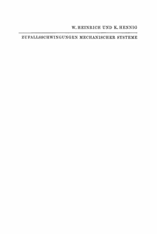 Imagen de portada: Zufallsschwingungen mechanischer Systeme 1st edition 9783112765081