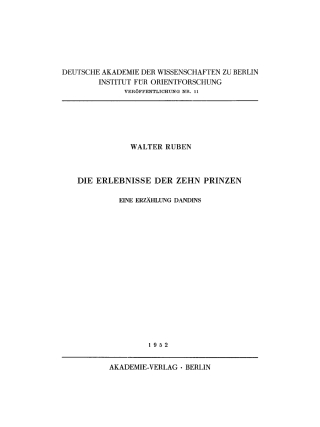 Imagen de portada: Die Erlebnisse der zehn Prinzen 1st edition 9783112766323