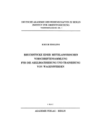 Cover image: Bruchstücke einer mittelassyrischen Vorschriftensammlung für die Akklimatisierung und Trainierung von Wagenpferden 1st edition 9783112766347