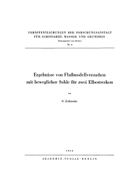 Cover image: Ergebnisse von Flußbmodellversuchen mit beweglicher Sohle für zwei Elbestrecken 1st edition 9783112766866