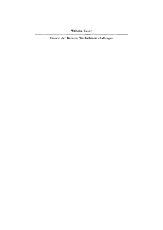 Cover image: Wilhelm Cauer: Theorie der linearen Wechselstromschaltungen. [Band 1] 2nd edition 9783112769584