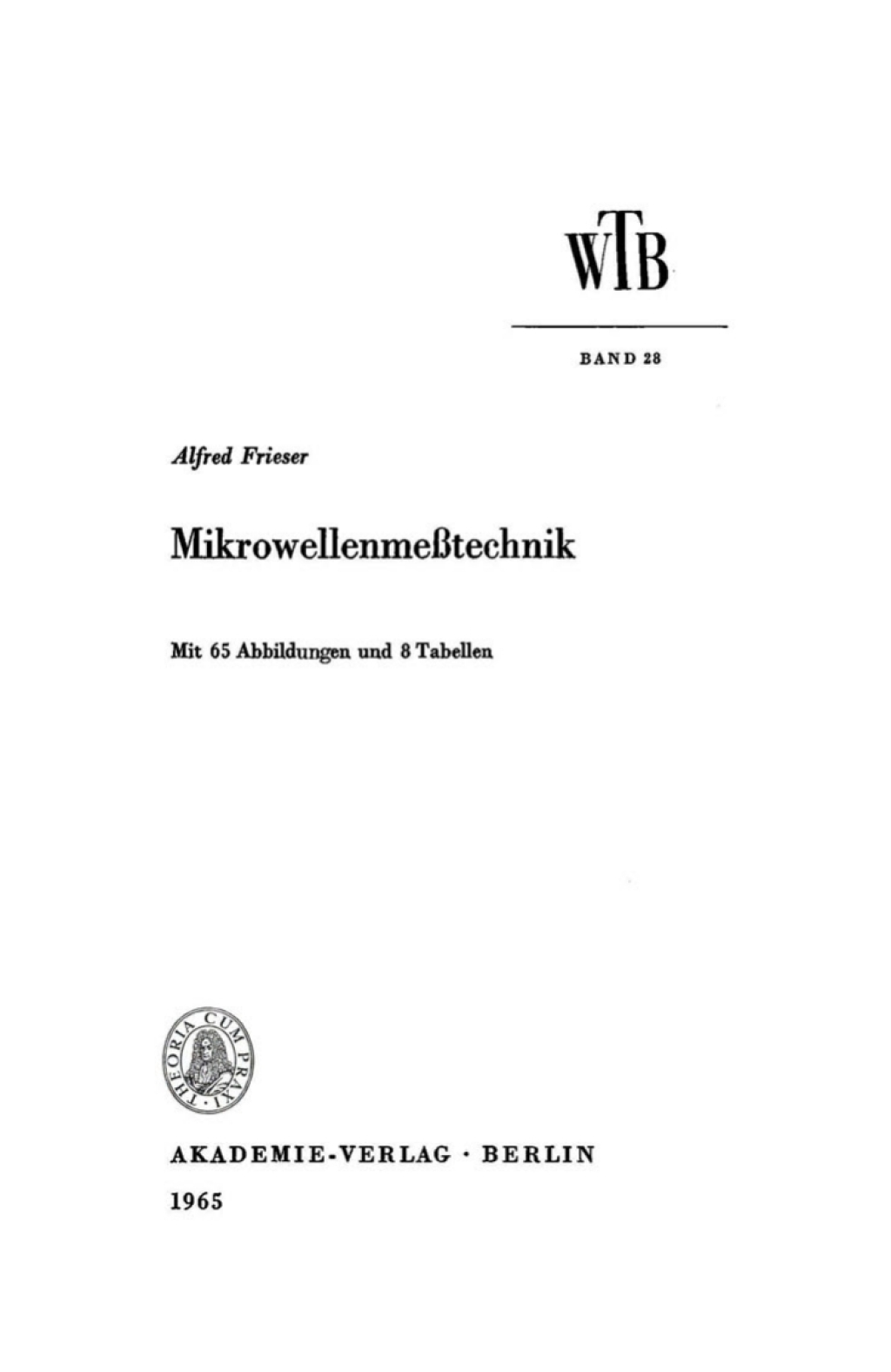 Mikrowellenmeßtechnik 1st Edition