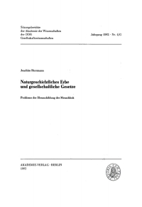 Imagen de portada: Naturgeschichtliches Erbe und gesellschaftliche Gesetze 1st edition 9783112774366