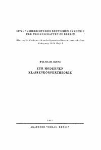 Cover image: Zur modernen Klassenkörpertheorie 1st edition 9783112774762