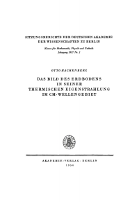 表紙画像: Das Bild des Erdbodens in seiner thermischen Eigenstrahlung im cm-Wellengebiet 1st edition 9783112774922