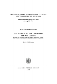 Cover image: Die Bedeutung der Geometrie bei der Lösung getriebetechnischer Probleme 1st edition 9783112775004