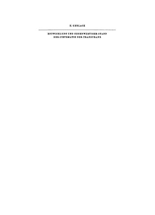 Omslagafbeelding: Entwicklung und gegenwärtiger Stand der Systematik der Transurane 1st edition 9783112777404