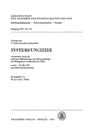表紙画像: Systemfungizide 1st edition 9783112779088