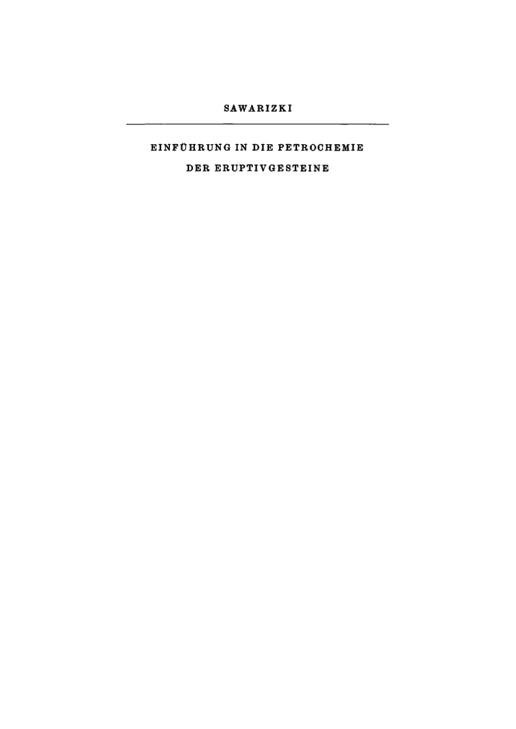 Einführung in die Petrochemie der Eruptivgesteine 1st Edition