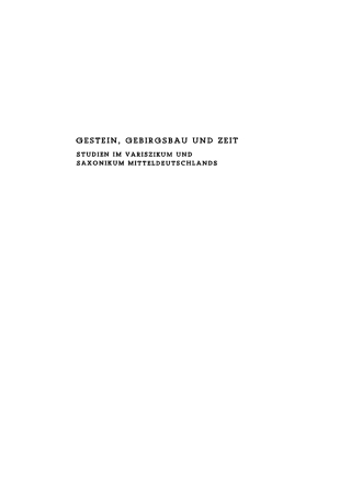 Cover image: Gestein, Gebirgsbau und Zeit 1st edition 9783112782620