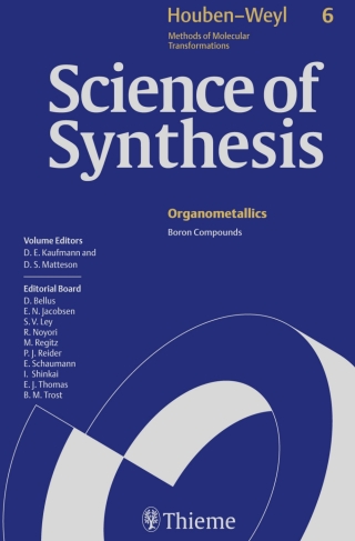 Cover image: Science of Synthesis: Houben-Weyl Methods of Molecular Transformations  Vol. 6 1st edition 9783131121912