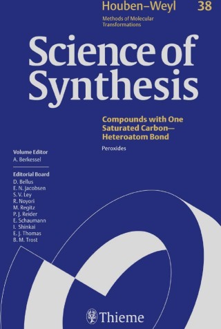 Cover image: Science of Synthesis: Houben-Weyl Methods of Molecular Transformations  Vol. 38 1st edition 9783131189110