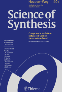 Cover image: Science of Synthesis: Houben-Weyl Methods of Molecular Transformations  Vol. 40a 1st edition 9783131189318