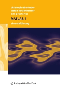Cover image: MATLAB 7 9783211211373