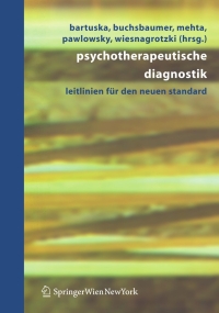 Cover image: Psychotherapeutische Diagnostik 1st edition 9783211252901