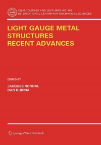 表紙画像: Light Gauge Metal Structures Recent Advances 1st edition 9783211252581