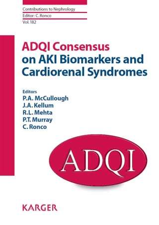 Cover image: ADQI Consensus on AKI Biomarkers and Cardiorenal Syndromes 1st edition 9783318024067